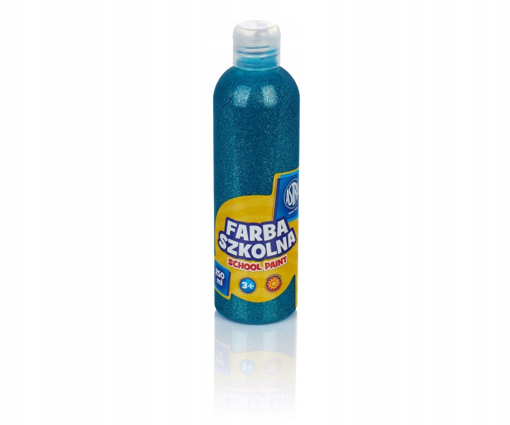

Farba plakatowa Astra 250 ml turkusowa brokatowa
