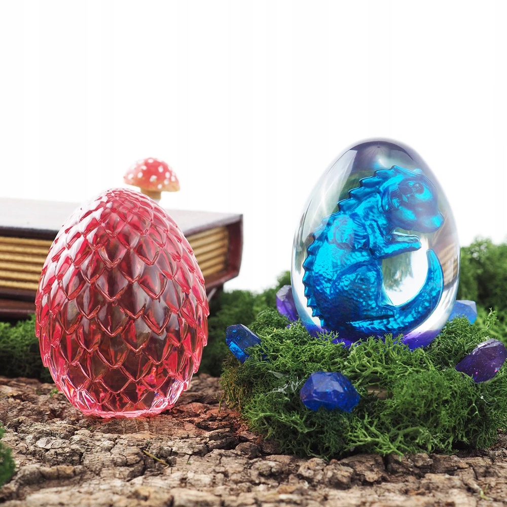Creative Scale Dragon Egg Silicone Mold DIY Night Light Making Crystal Zasilanie akumulatorowe