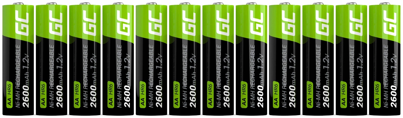 

12x Akumulatorki Baterie Aa R6 Green Cell 2600 mAH