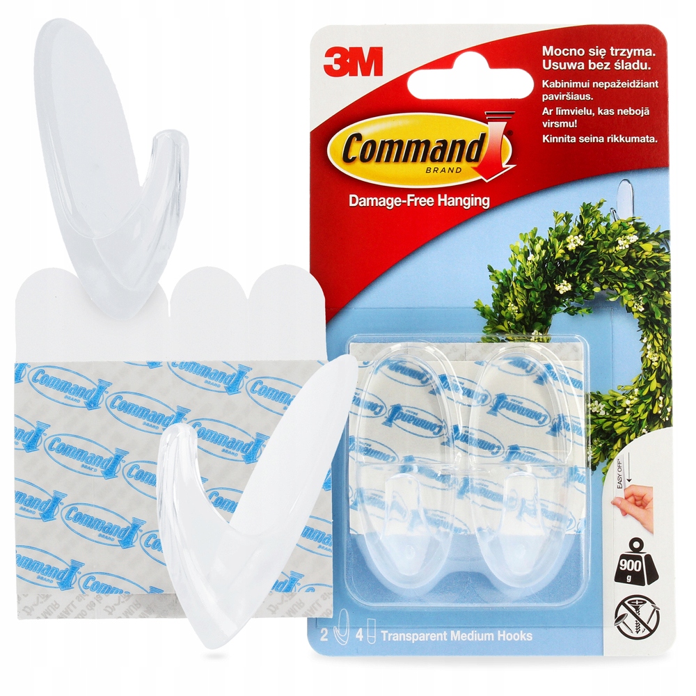 

Haczyki Samoprzylepne 2 Haczyki 4 Paski Mocujące