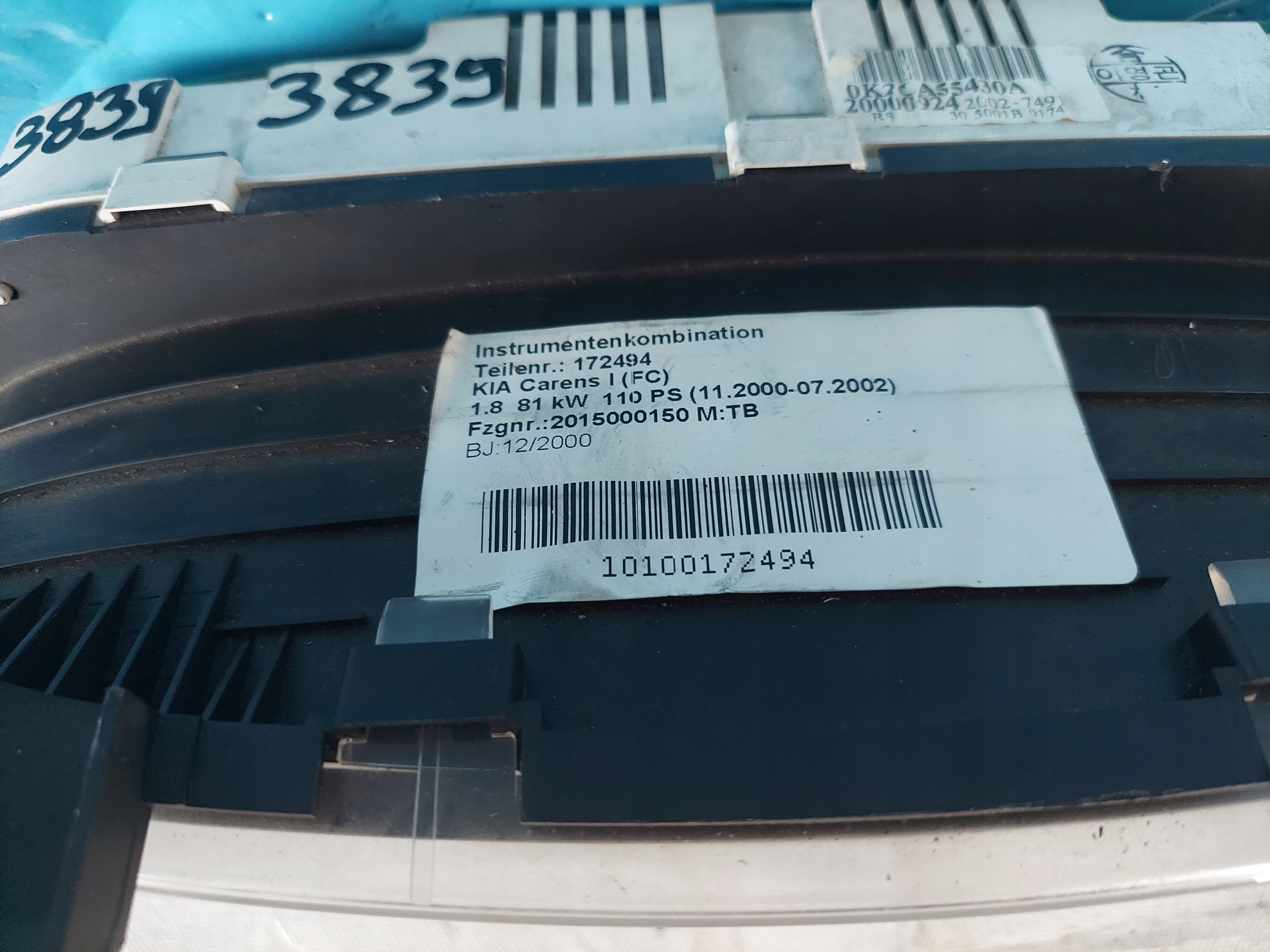dials clock KIA CARENS 1.8 B 20000924