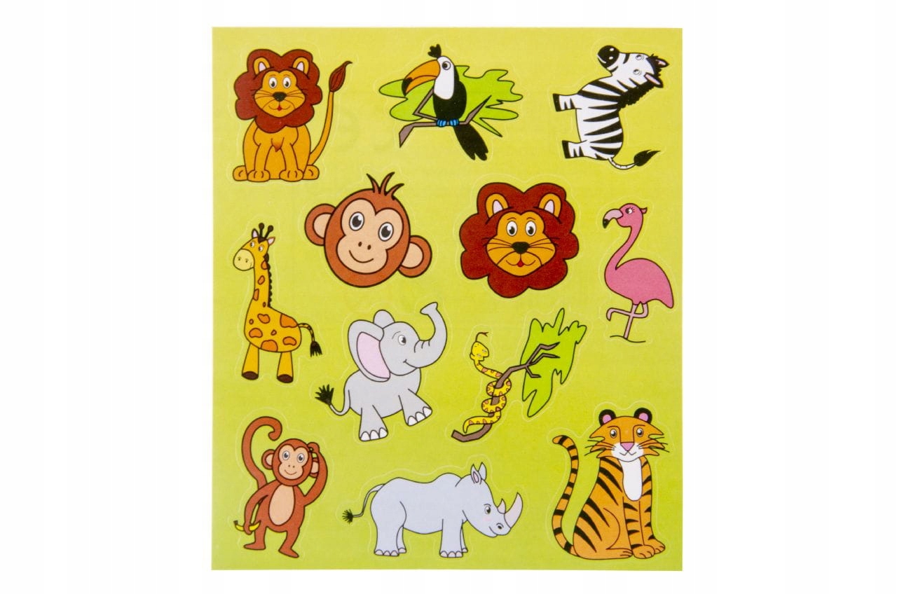 

Zestaw Naklejek 12 szt Wild animals Nalepki