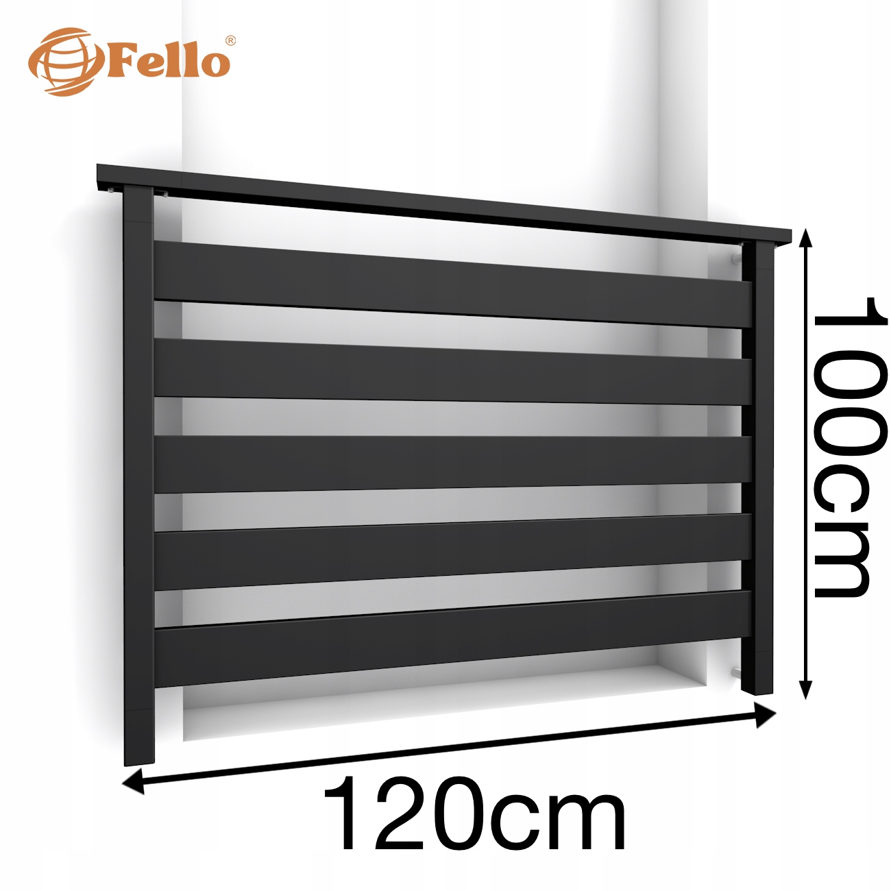 CLASSIC5 Francouzský balkon 120 cm Balustrada Ral