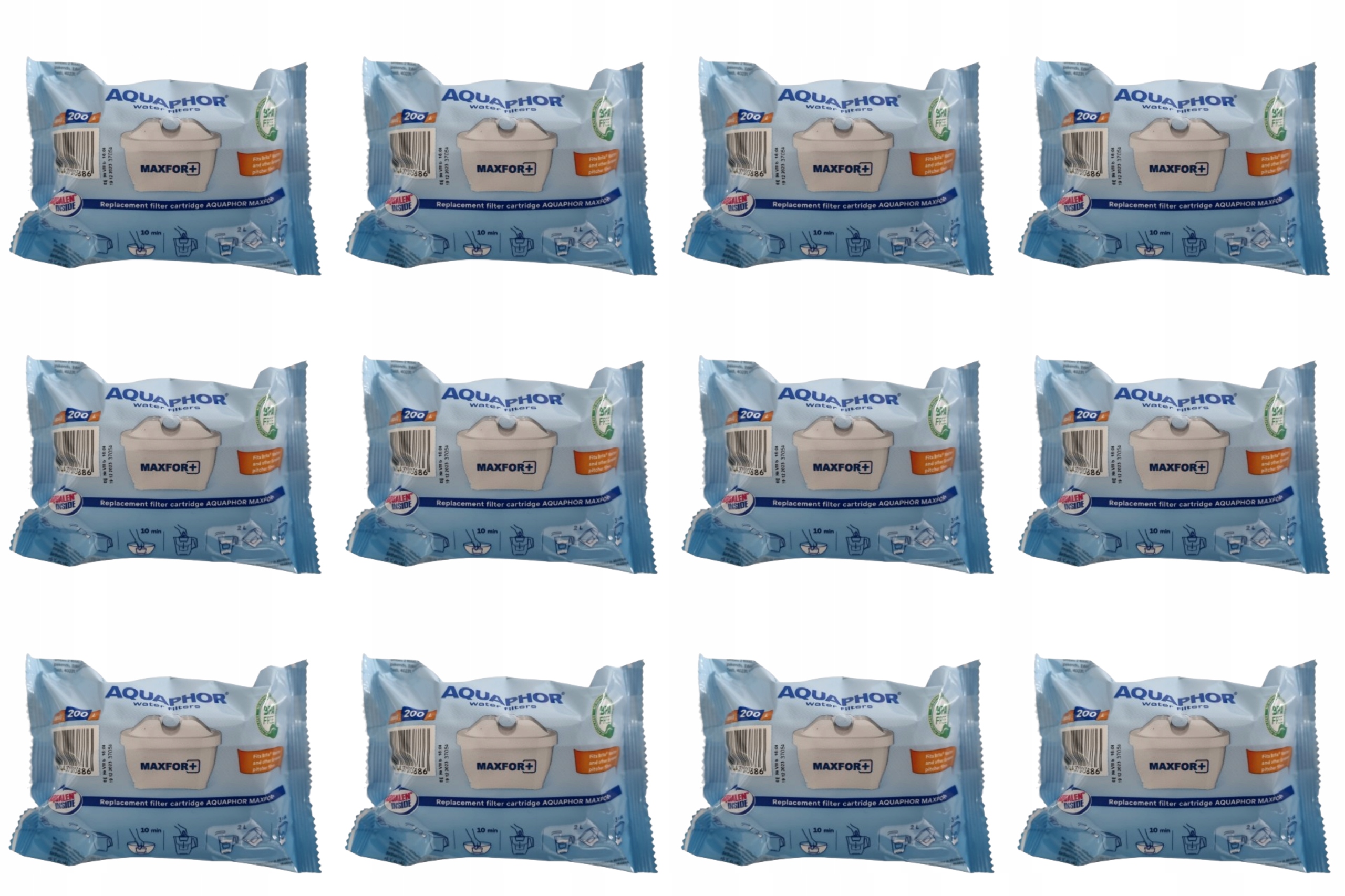 Wkłady Filtujące Aquaphor Maxfor+ 12 Sztuk