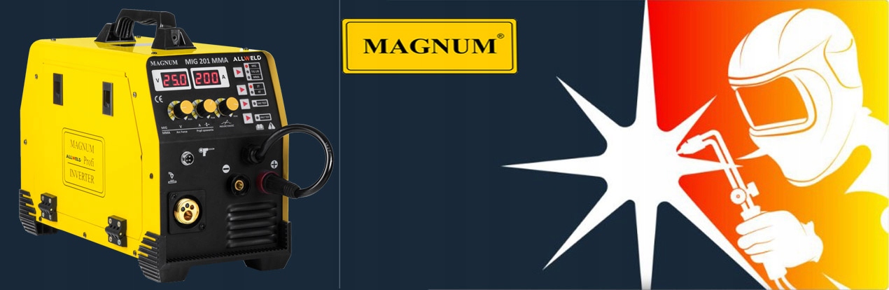 SPAWARKA MIGOMAT MAGNUM MIG 201 MMA MAG TIG 230V 200A FLUX IGBT 2T 4T 3W1 Średnica drutu 1 mm
