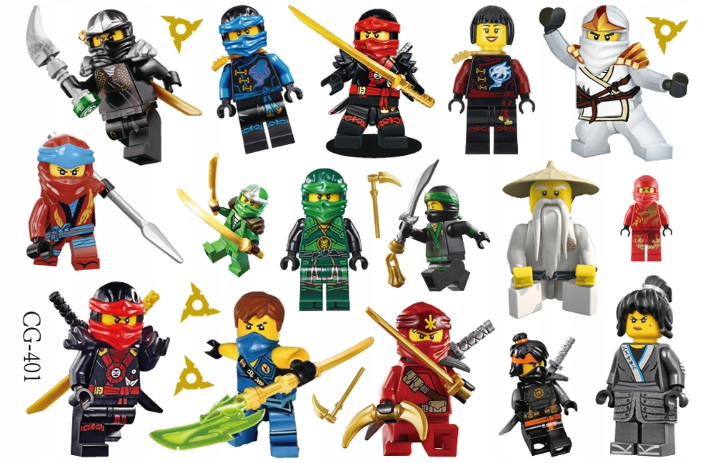 

Tatuaże zmywalne dla dzieci Lego Ninjago CG401