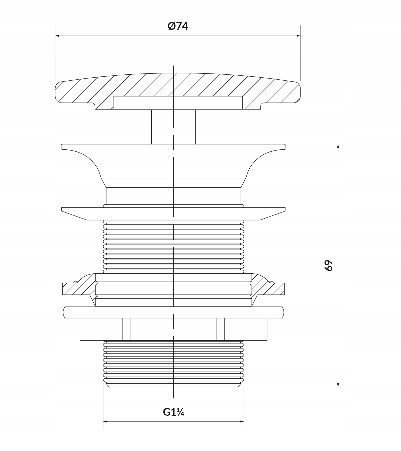 KOREK DO UMYWALKI CERAMICZNY BIAŁY CERSANIT LARGA Przeznaczenie umywalka