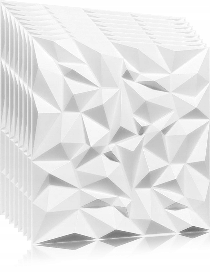 

Białe Kasetony Skała Panele 3D Ametyst 2m2+gratis