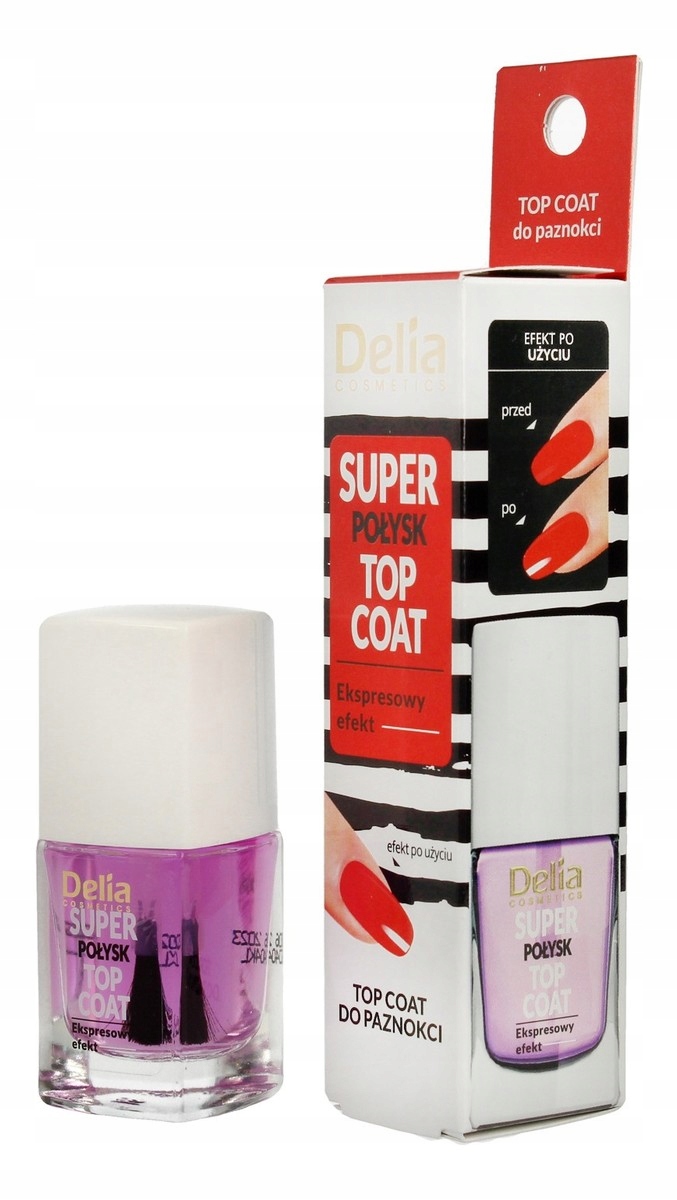 Delia Cosmetics Top Coat do paznokci 11ml