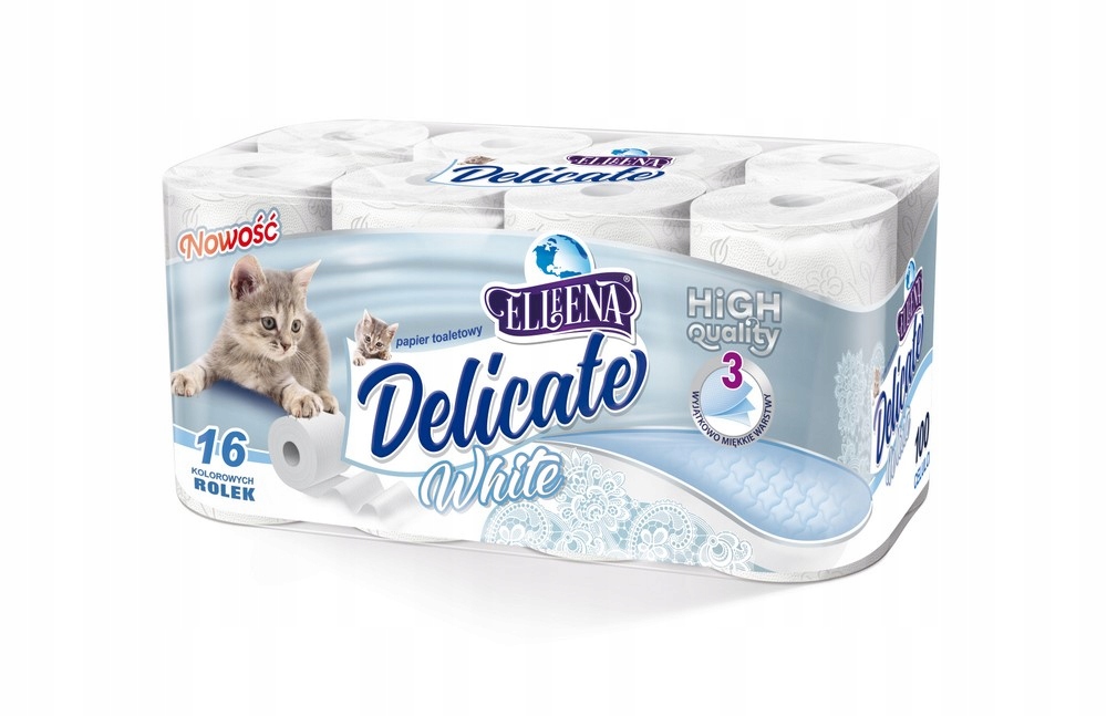 

Delicate Papier Toaletowy 16szt White 3warstwy