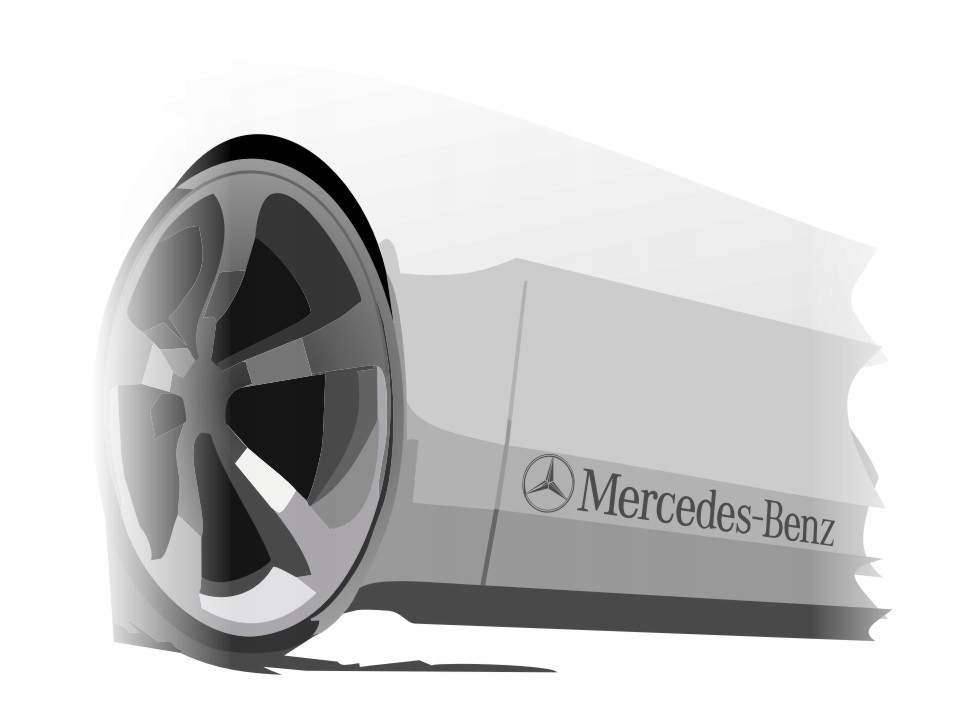 Naklejki Mercedes-benz 10 wzorów, 20 kolorów, komplet 2 szt!