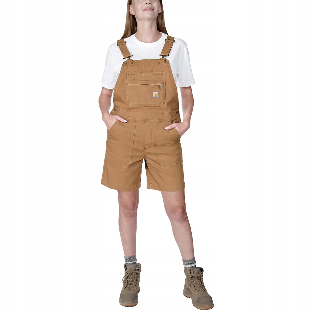Krátké kalhoty Carhartt Rugged Flex Canvas Shortall Brown M