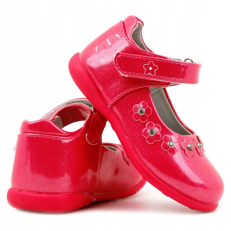 

Balerinki Dziewczęce Buty Dziecięce różowe Rzepy