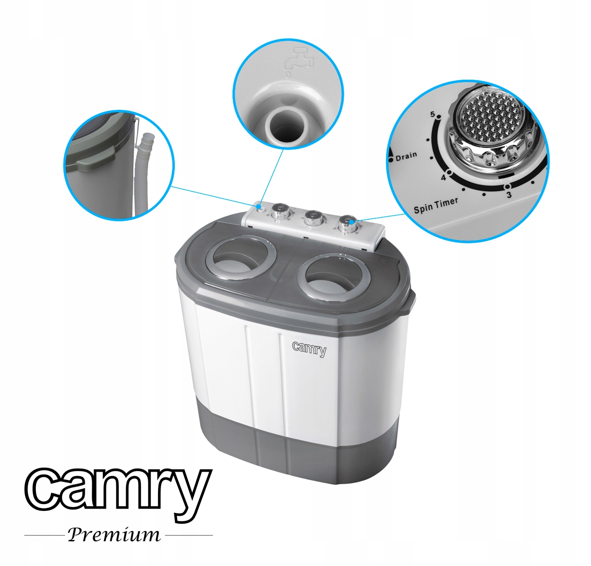 MINI PRALKA WIRNIKOWA WIRÓWKA TURYSTYCZNA DOMOWA Pobór mocy 400 W