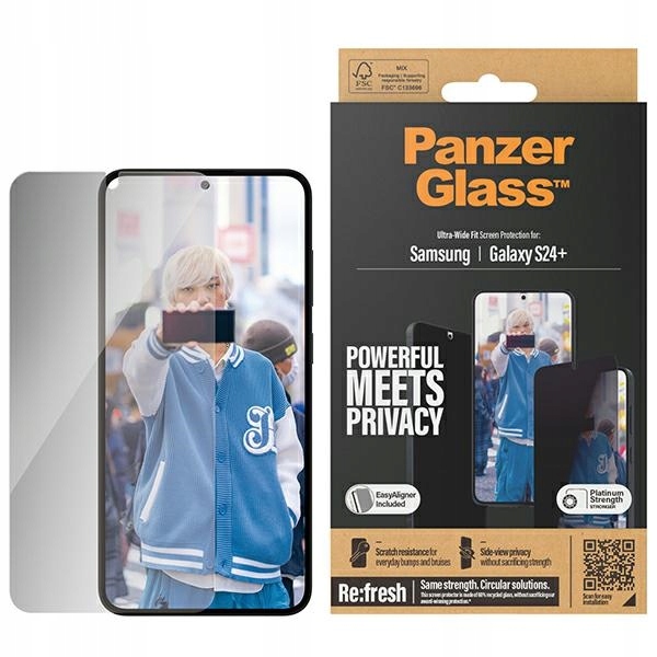 Sklo PanzerGlass Ultra-Wide Fit Sam S24+ S926 Ochrana displeje s filtrem soukromí