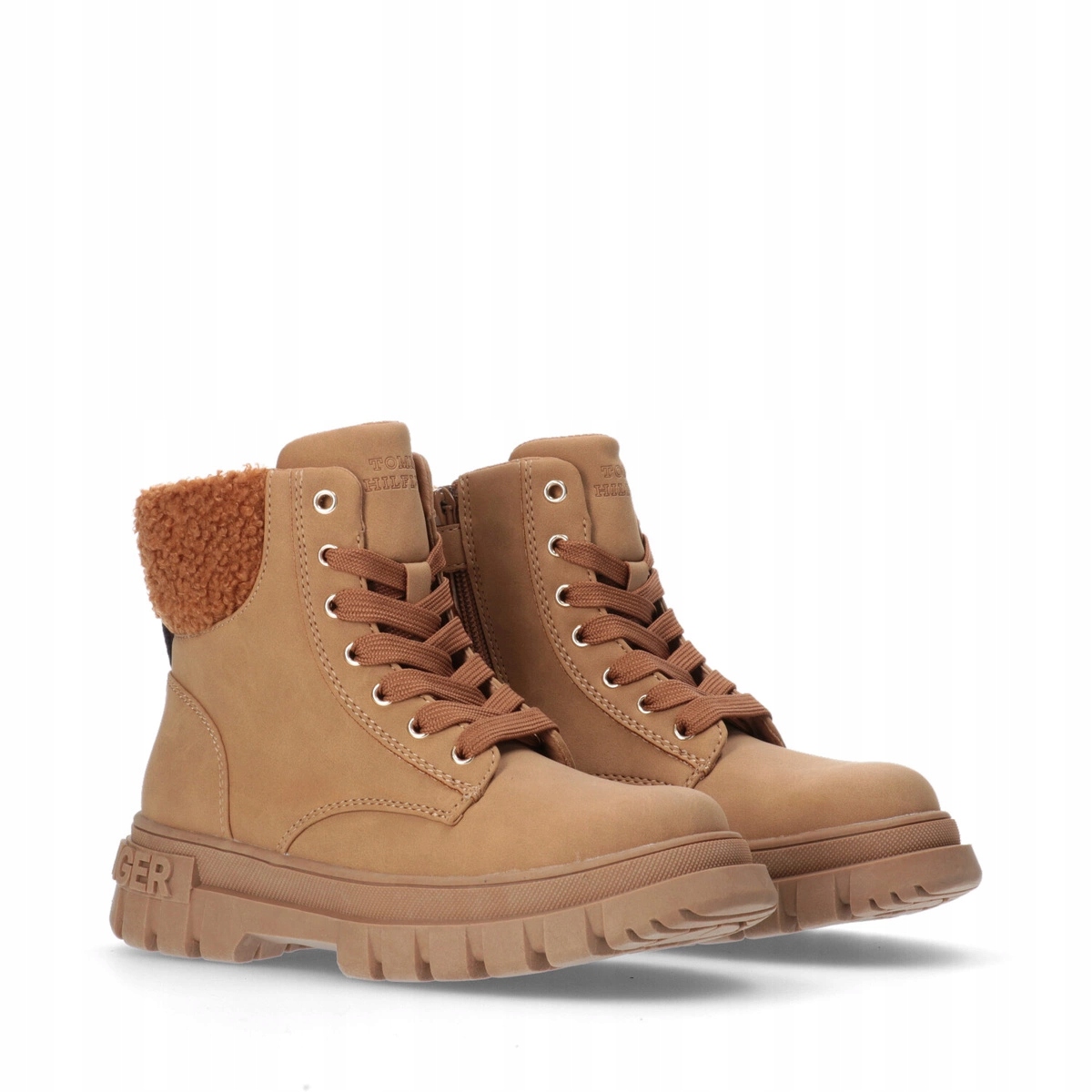 Tommy Hilfiger buty zimowe LACE-UP BOOTIE COGNAC