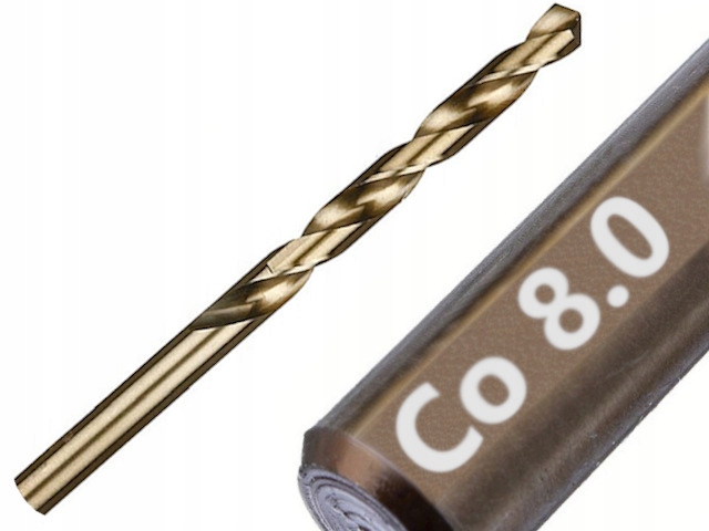 WIERTŁO WIERTŁA KOBALTOWE DO METALU NIERDZEWKI 8,0