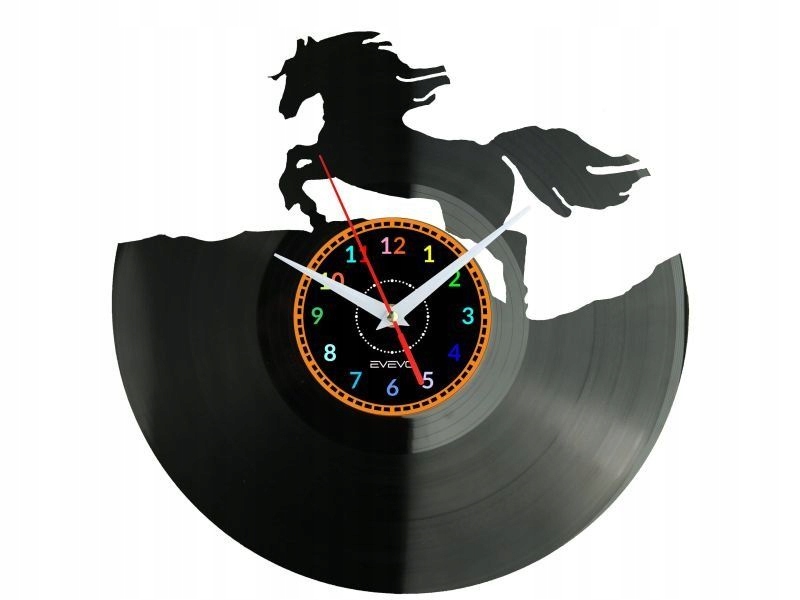Kůň Dárek Originální dekorace do domu Hodiny z vinylové desky