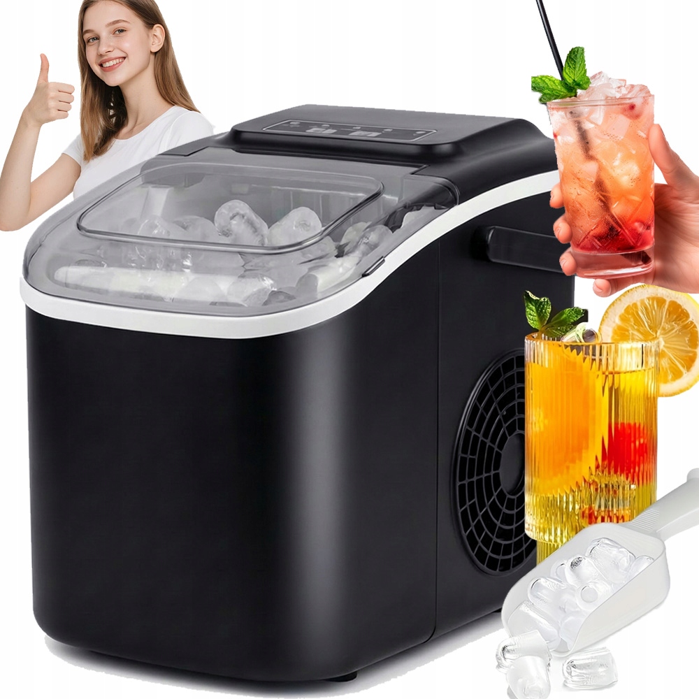 Kostkovač Ledu 1,2L Stroj Na Kostky 100W 12kg/24h Expresní Led Tichý