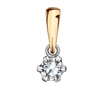 Złoty Wisiorek z Diamentem 0,20 ct Verona Jewellery