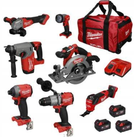 Milwaukee Zestaw 7narzędzi Aku M18FPP7A-503B