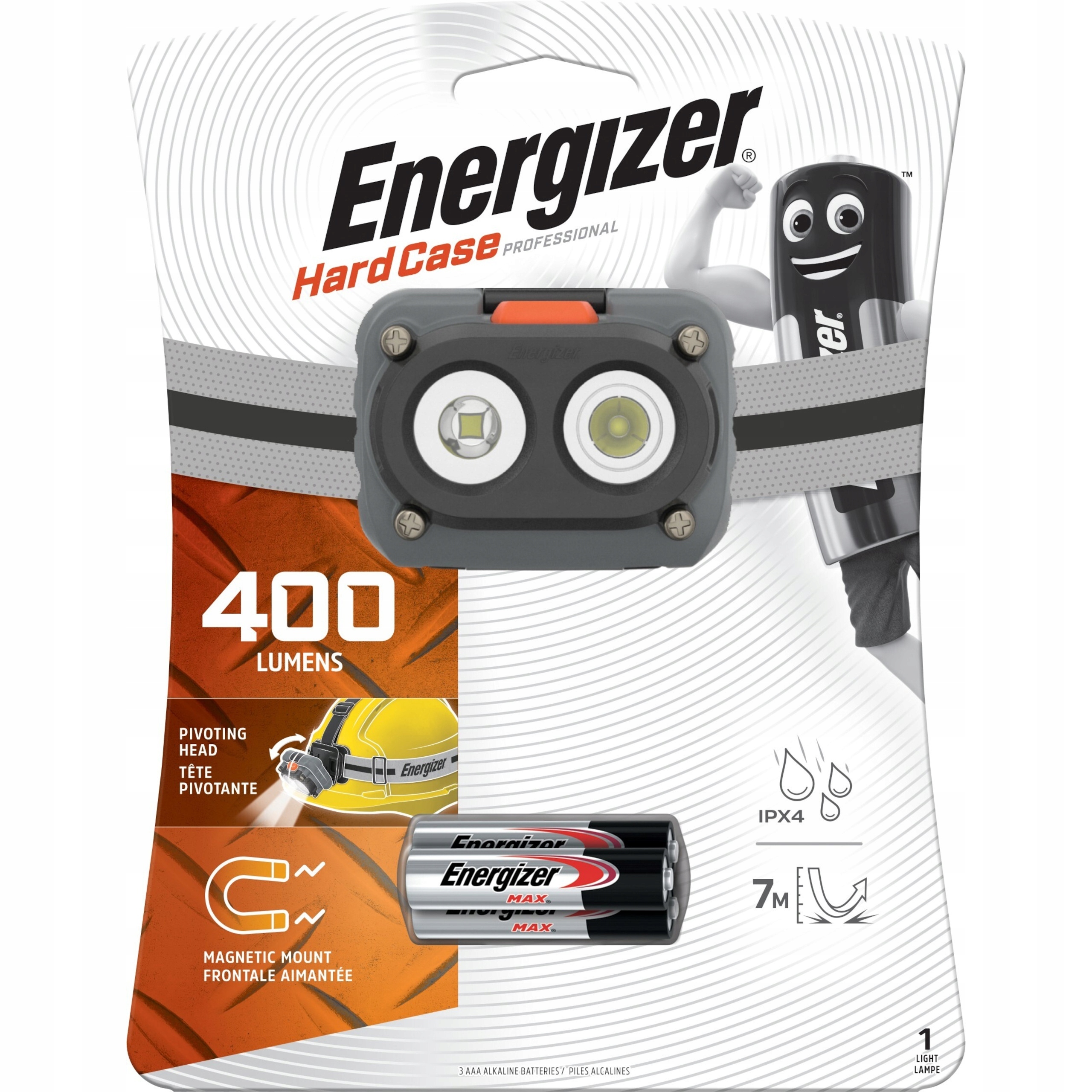 Latarka Czołowa Energizer Hardcase 400 lm Led Magnetyczna