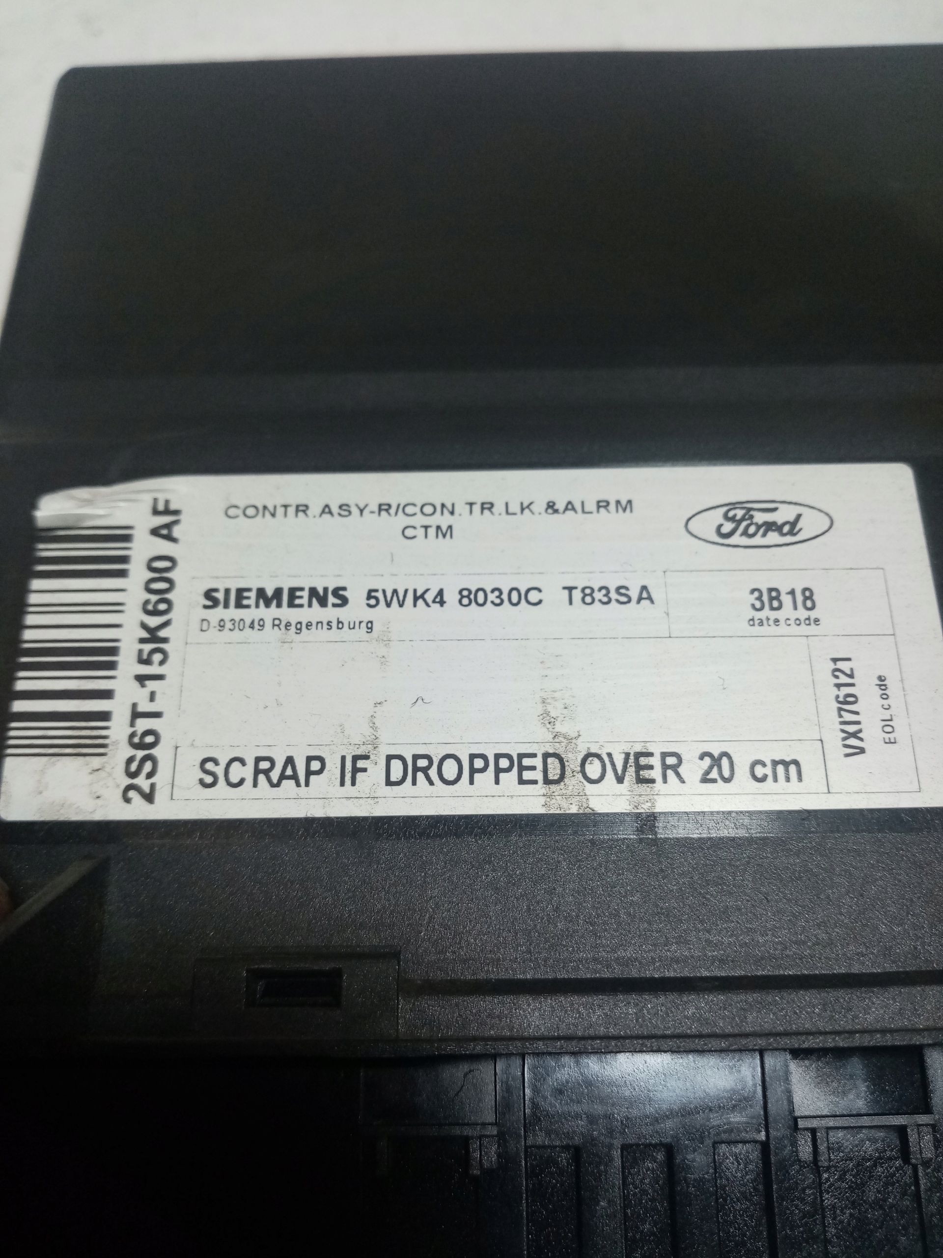 Unité commande confort FORD FIESTA MK 6 SIEMENS 2S6T-15K600-AF