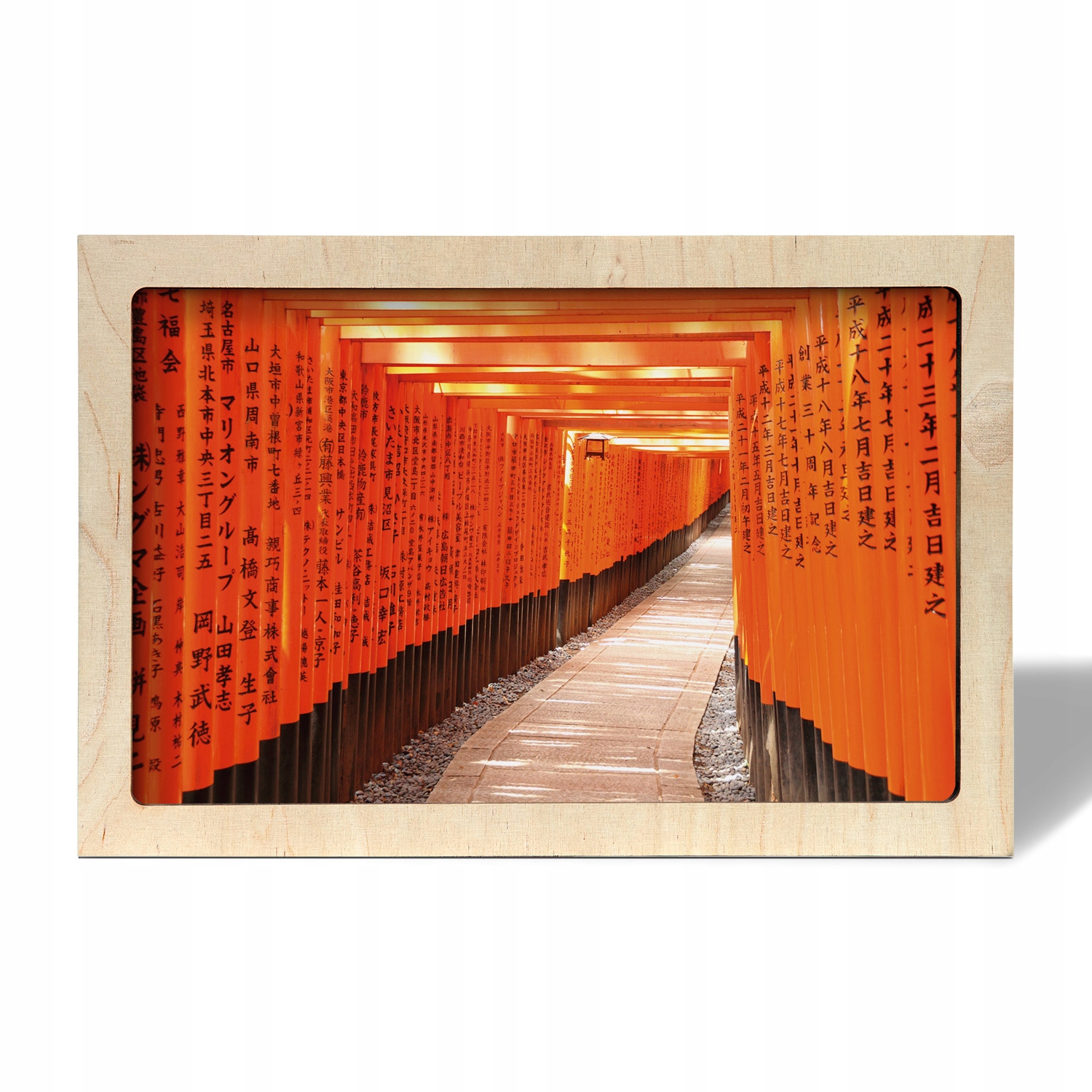 Nástěnný dřevěný obraz Japonsko brána cesta 30x20