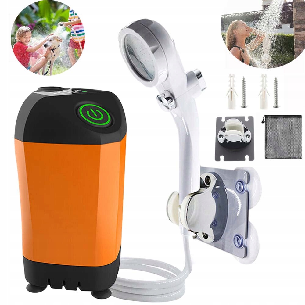 Kempingová Turistická Sprcha Usb Akumulátor 4800 Mah Elektrická Pumpa