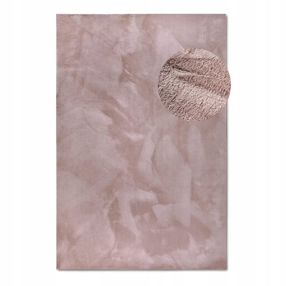 Koberec plyšový do obývacího pokoje 120 x 170 cm, měkké růžové štětiny