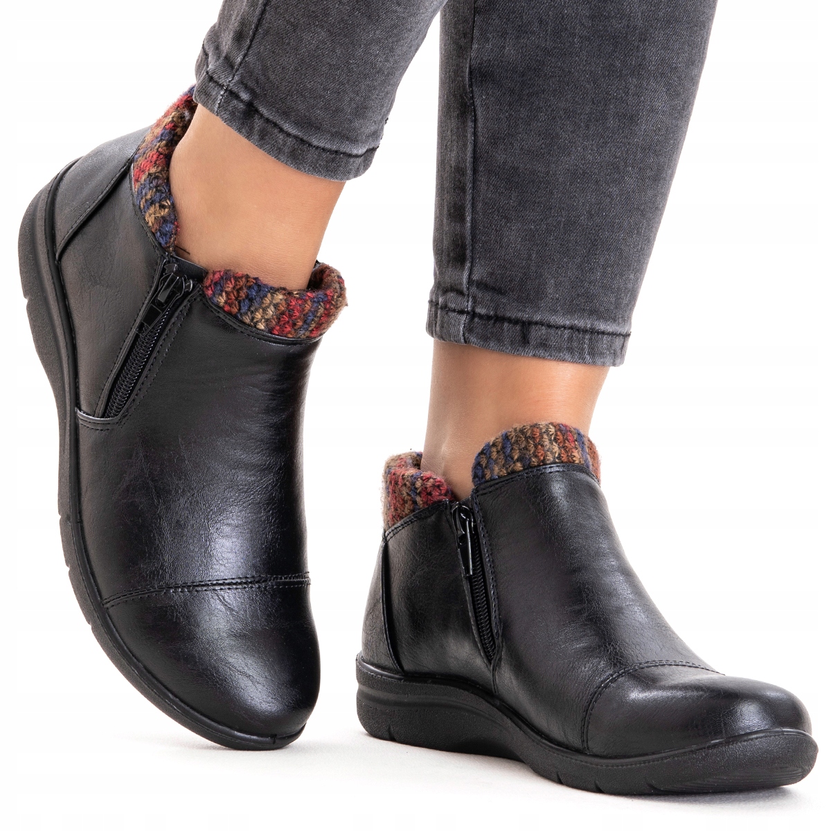 Kotníkové Boty zateplené kotníkové boty Suwak pohodlné zimní Pohodlné lehké Wojtyłko 38