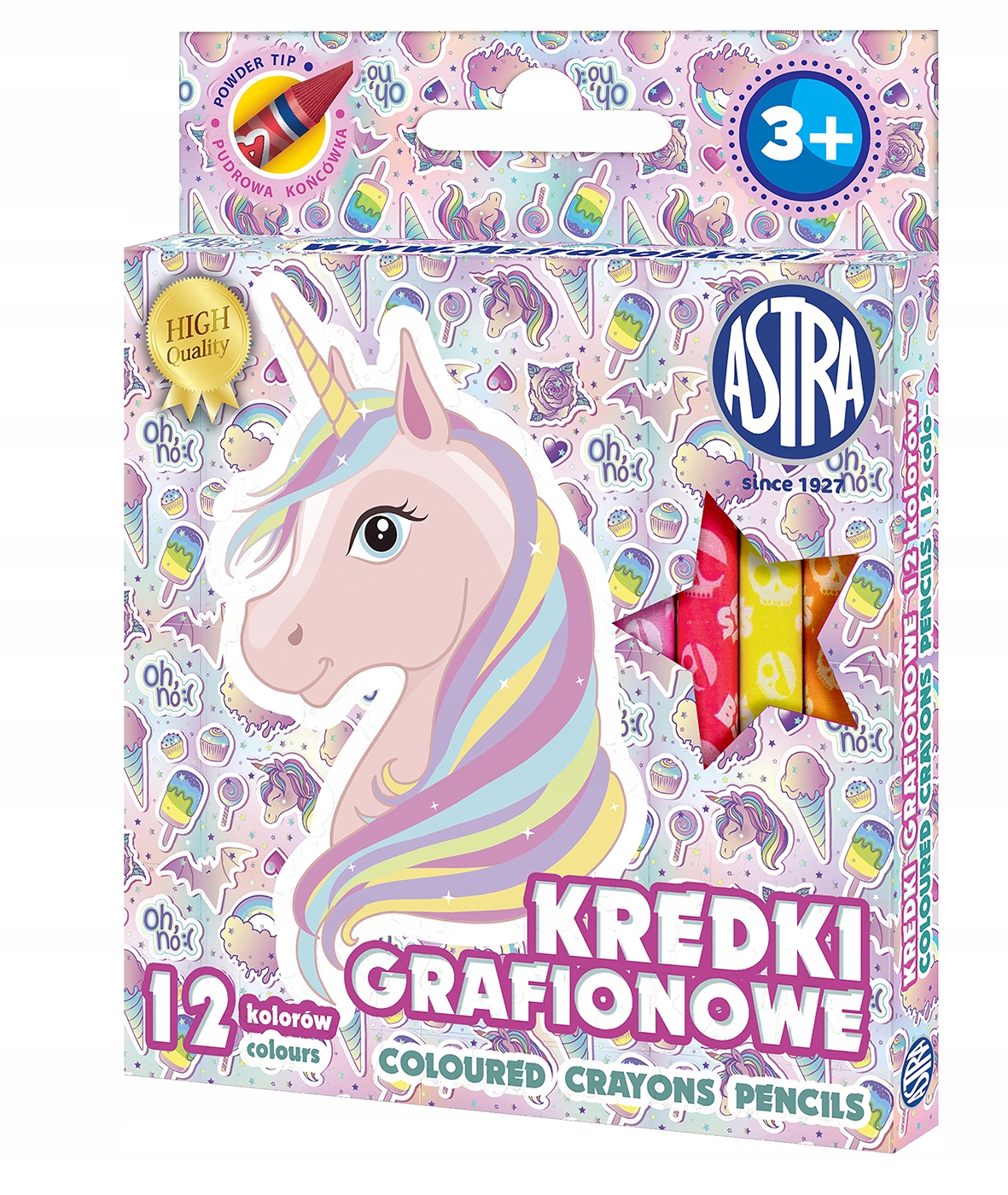 

Kredki grafionowe Jednorożec 316121009