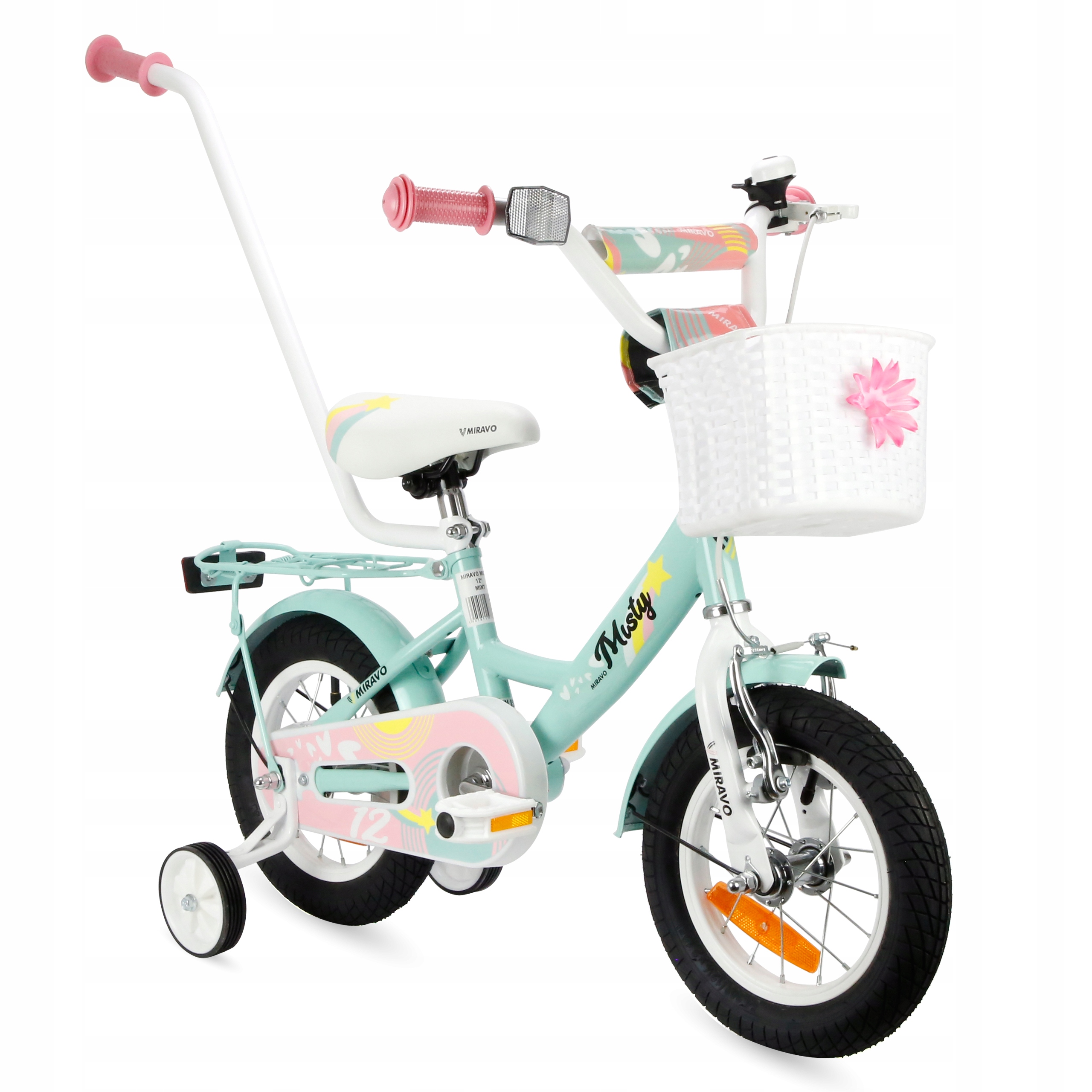 Rowerek Dziecięcy 12 Cali Rower Dla Dziewczynki Koszyk I Prowadnik