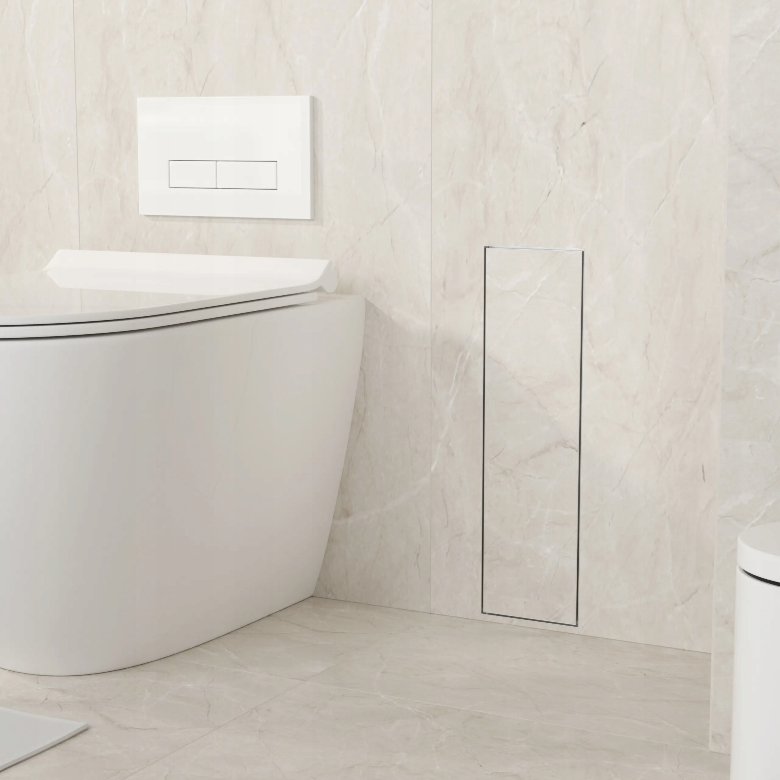 BALNEO SZAFKA PODTYNNA SZCZOTKĘ WC I PAPIER LEWA DO ZABUDOWY B0401060105-02 Wysokość mebla 68.2 cm