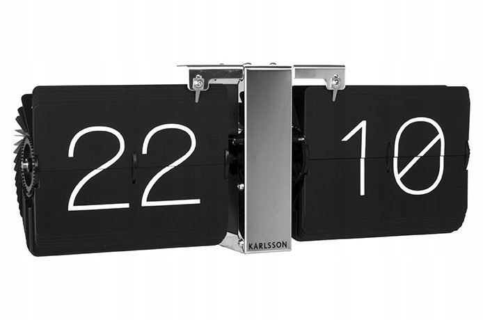 Velký Efektní Černý Nástěnný Stolní Hodinový Stroj Karlsson KA5601BK 36