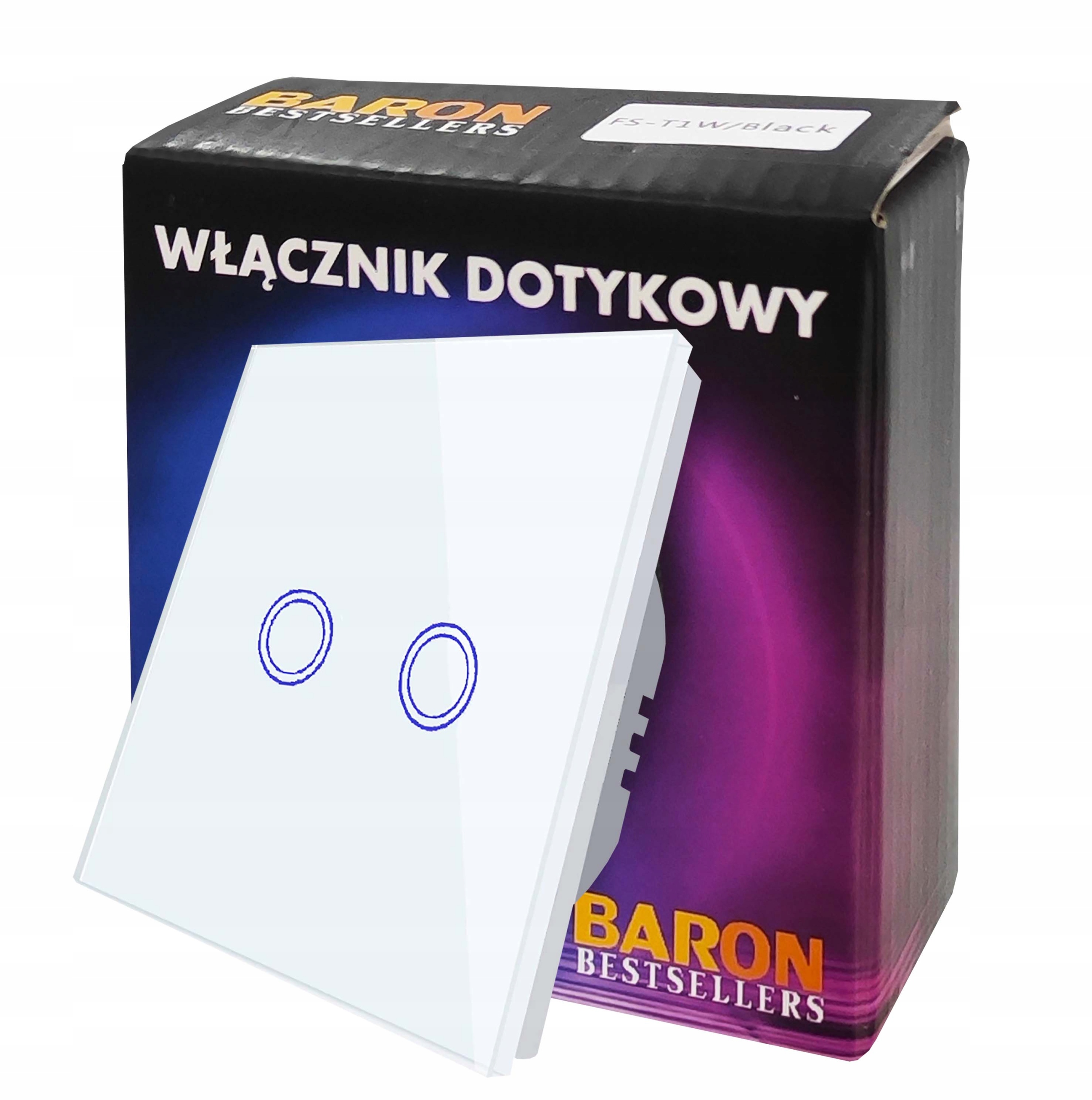 

Włącznik Dotykowy Światła Podwójny, Led, Szkło