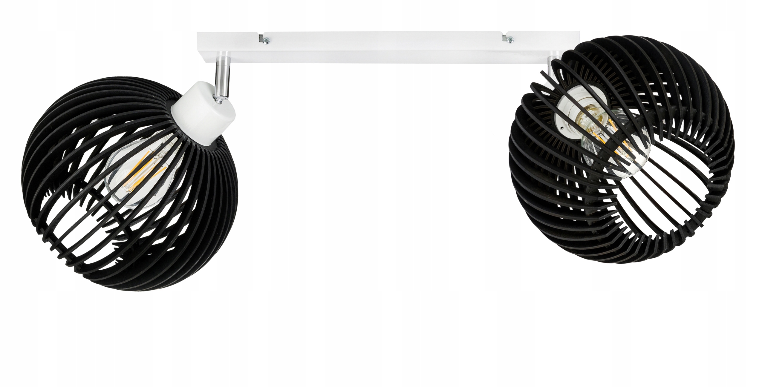 Stropní Svítidlo Stropní Svítidlo Pohyblivý Lustr Loft stínidlo Černé Dřevo na 2x E27