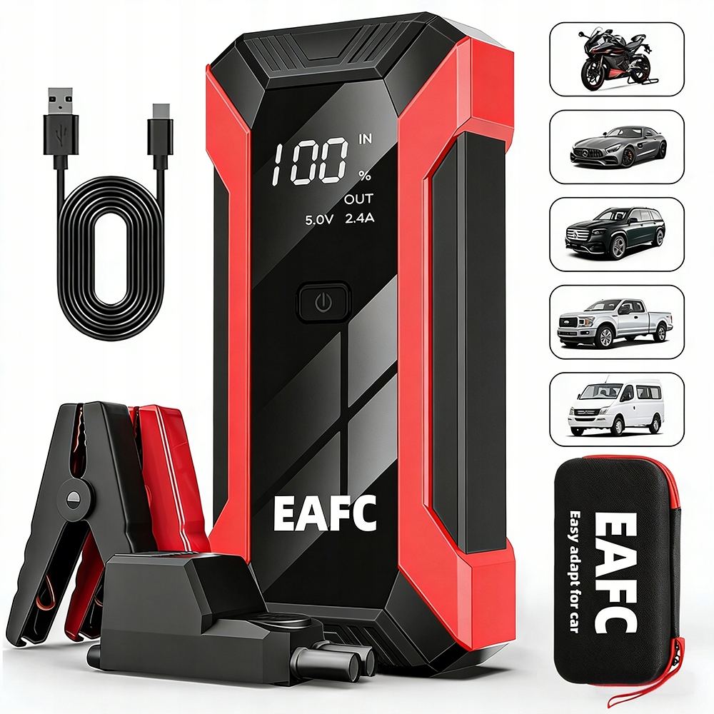 Przenośny rozrusznik awaryjny Jump Starter 2000A Powerbanka 26800mAh