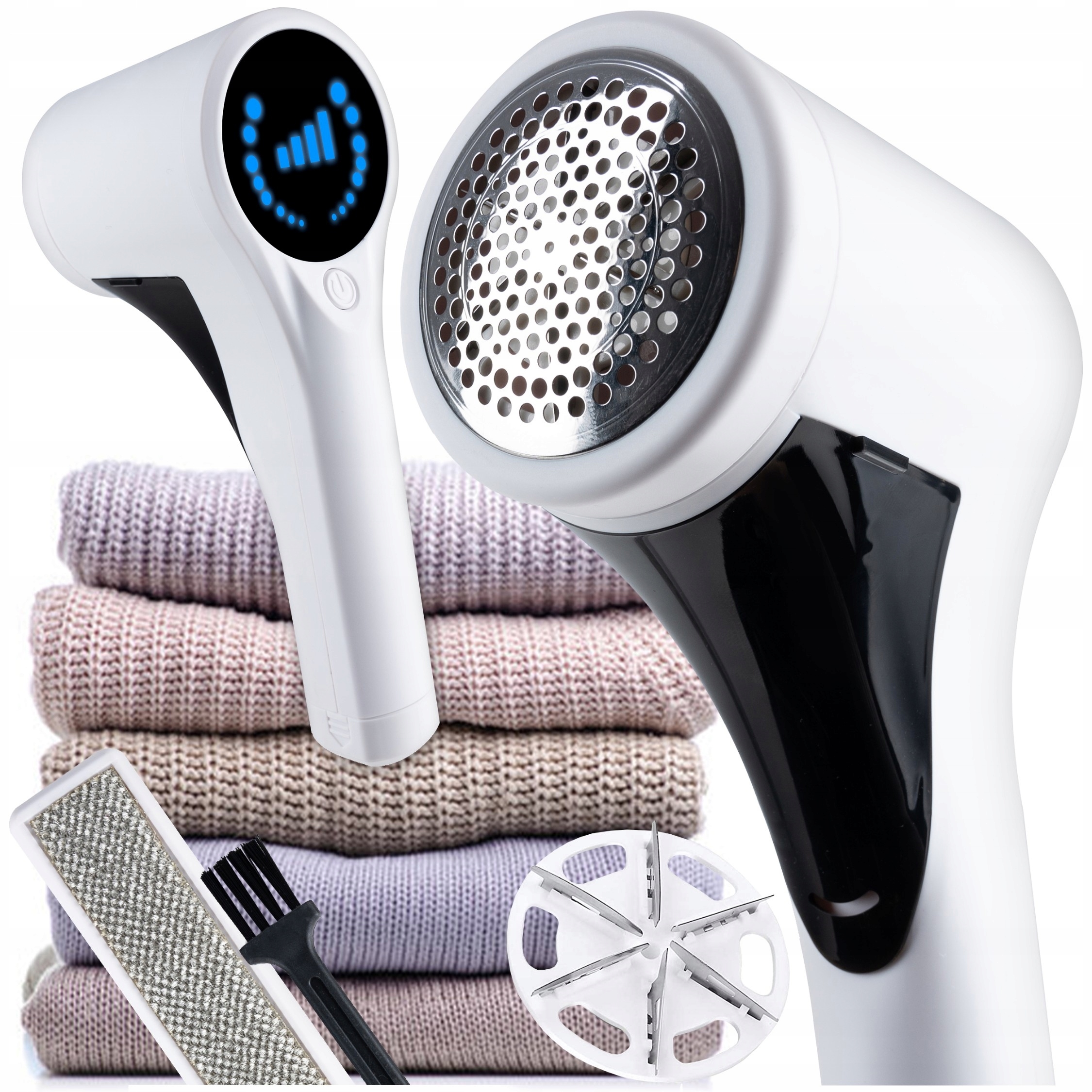 MASZYNKA GOLARKA DO UBRAŃ TAPICERKI SWETRÓW KOCÓW ODZIEŻY AKUMULATOROWA