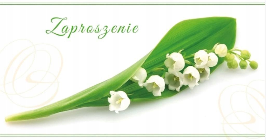 Zaproszenia Flowers Nr 01 (opakowanie 10 Szt)