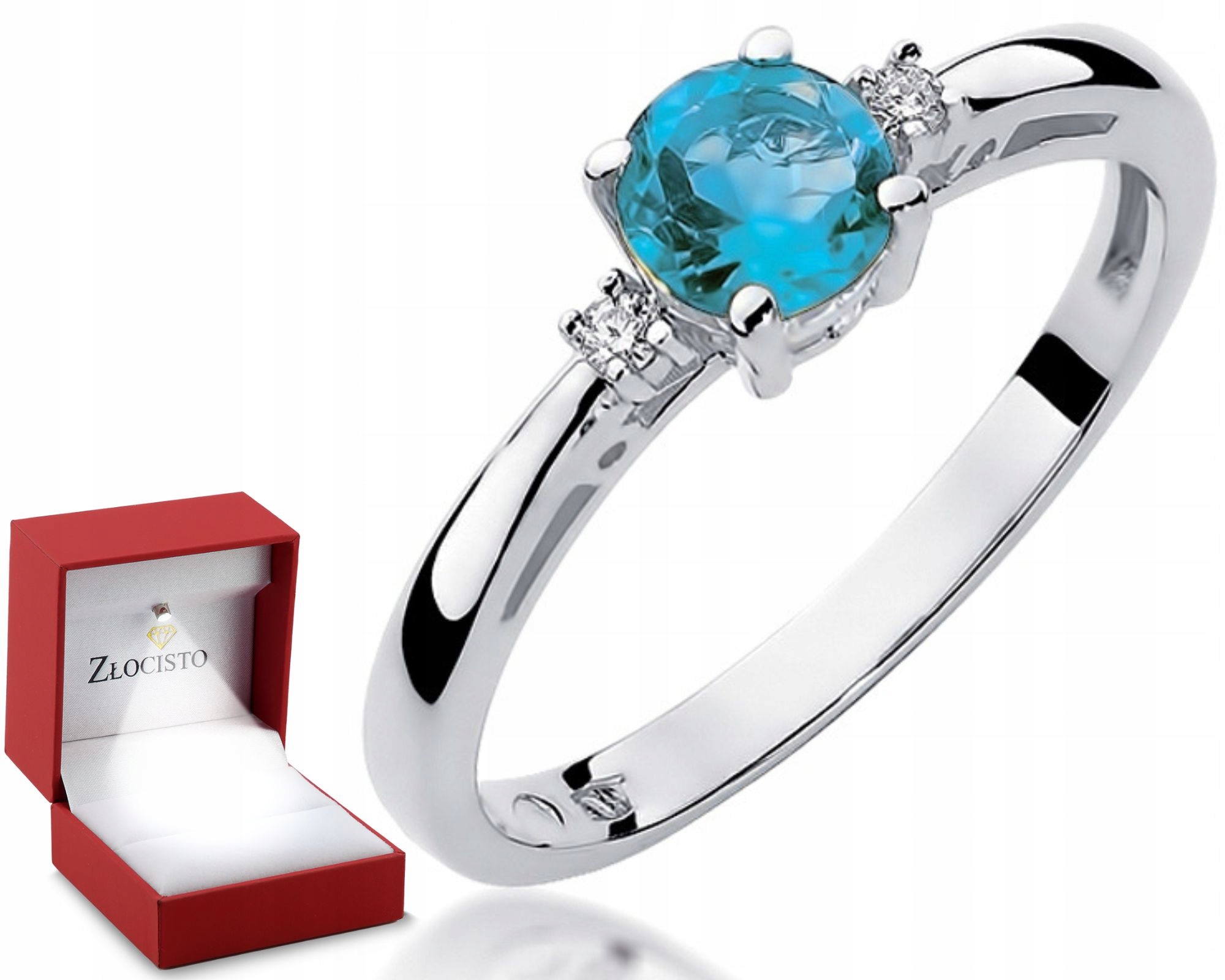 Prstýnek s Topazem a Briliantem Gravírování Bonus