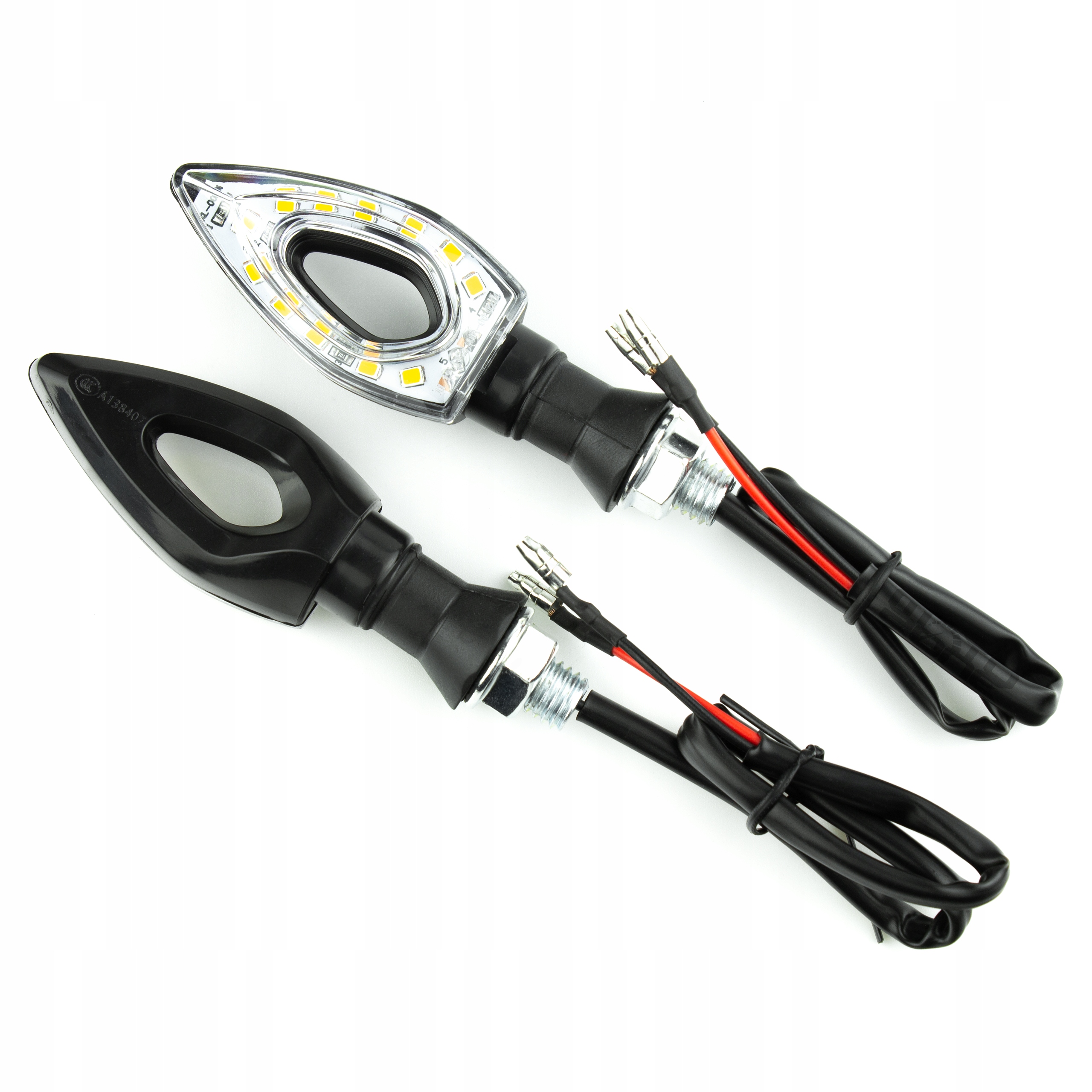 Kierunkowskazy motocyklowe LED 12 diod M10 E32 czarne biały klosz Dopasowanie do pojazdu produkt uniwersalny