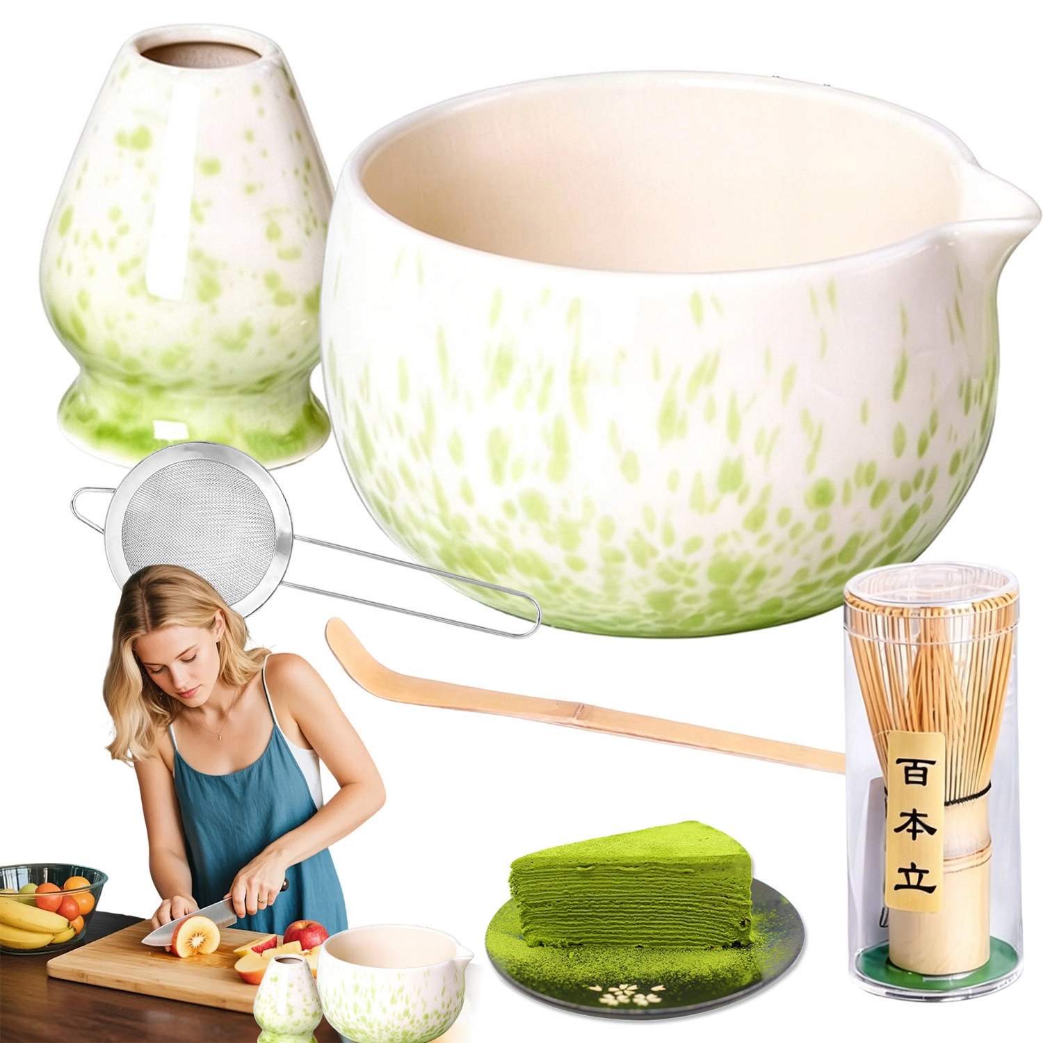 Bambusová Sada Na Výrobu Matchy, Tradiční Čajový Servis Matcha
