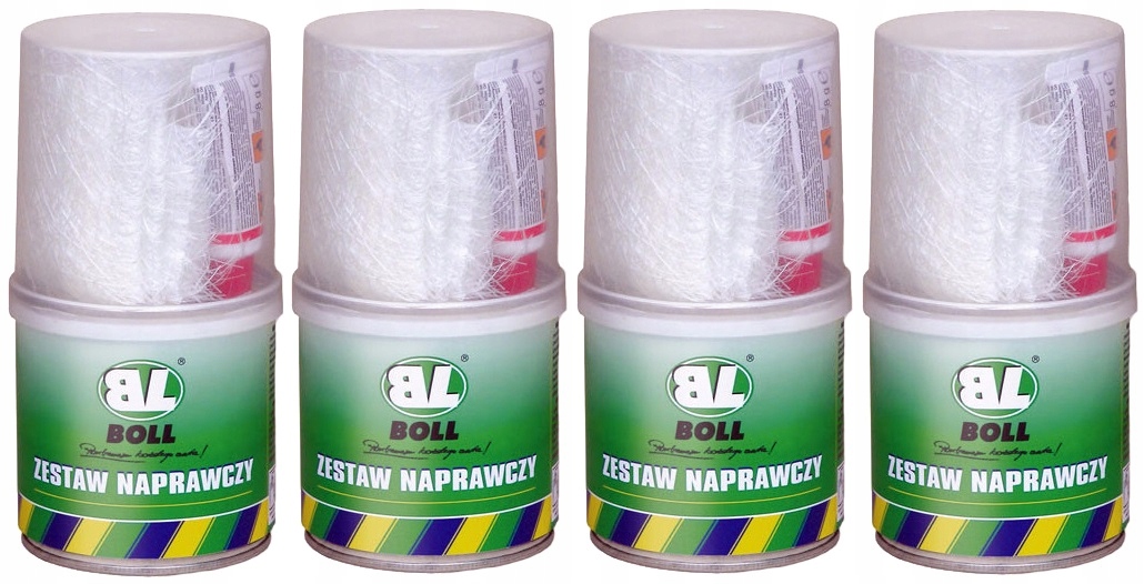 BOLL ZESTAW NAPRAWCZY 250g ŻYWICA MATA UTWARDZACZ 4 SZTUKI