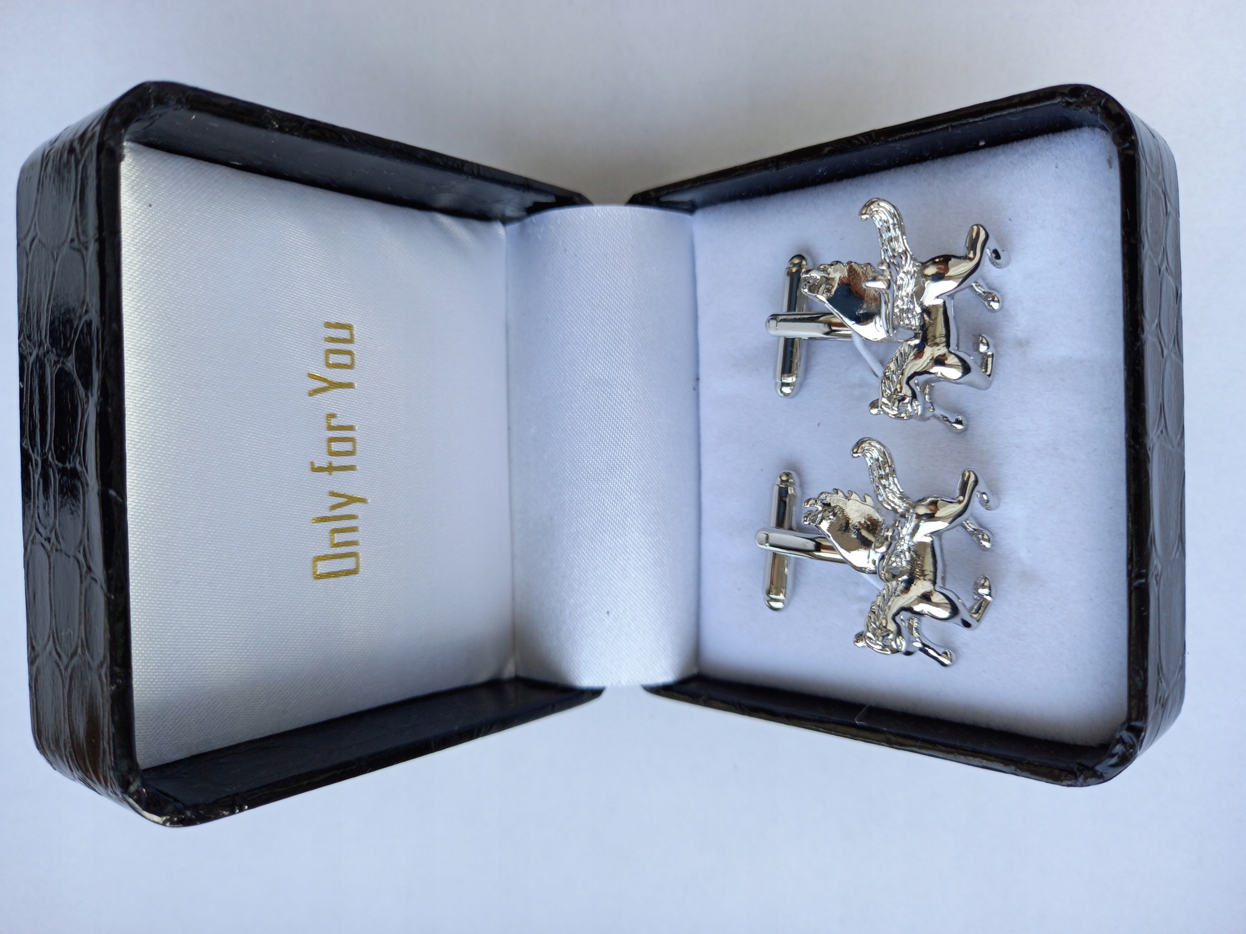 Stříbrné módní knoflíčky na košili Exciting Kůň Pegas