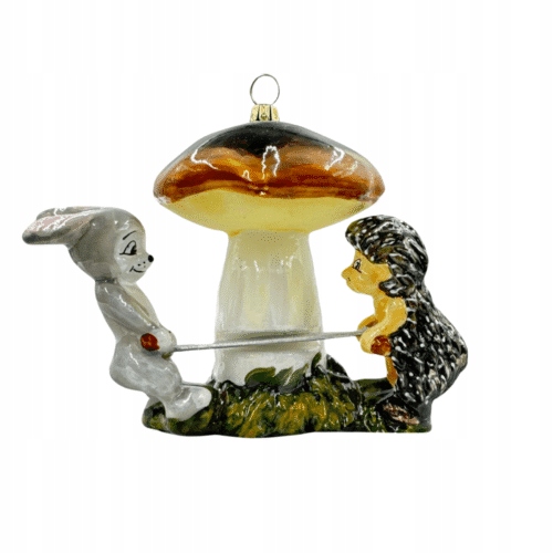 Vianočná Guľa Zajačik A Ježko Režú Komózia