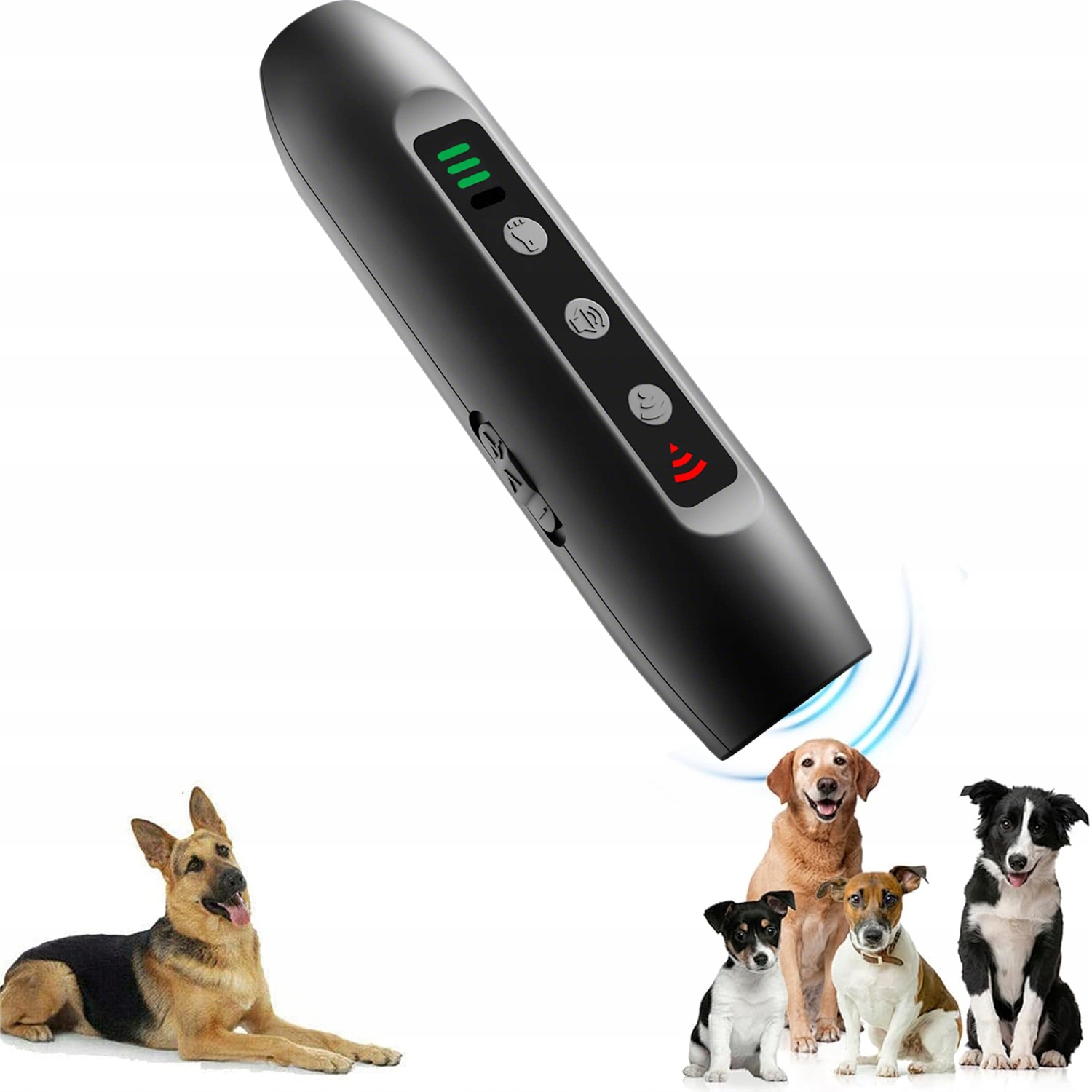 Levně Výkonný Ultrazvukový Odpuzovač Psů, Odpuzovač Proti Štěkání, Led Svítilna