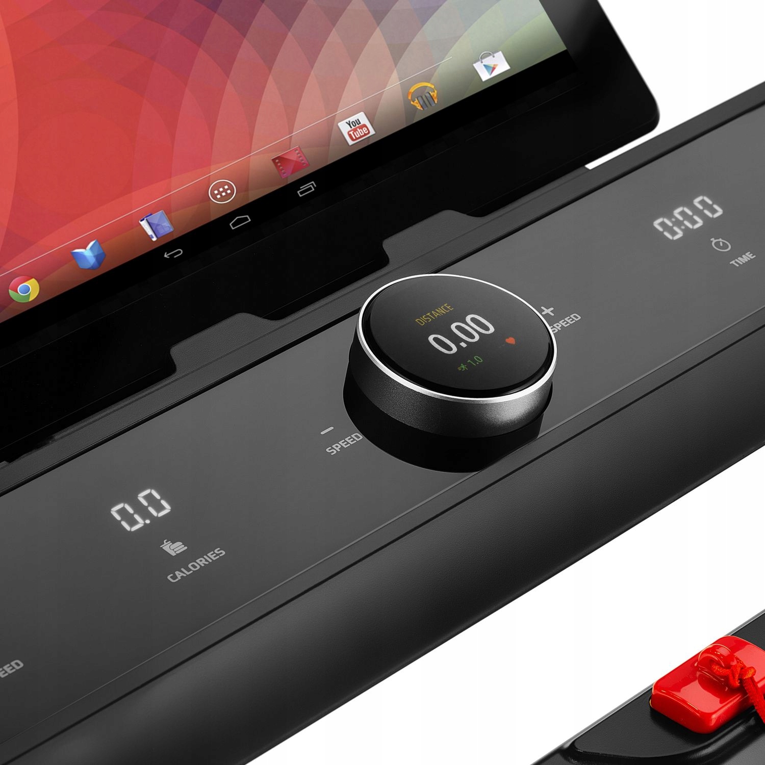 BIEŻNIA ELEKTRYCZNA DOMOWA SKŁADANA MAGNETYCZNA DO BIEGANIA XT700 GYMTEK Pomiary czas trwania treningu dystans prędkość spalone kalorie