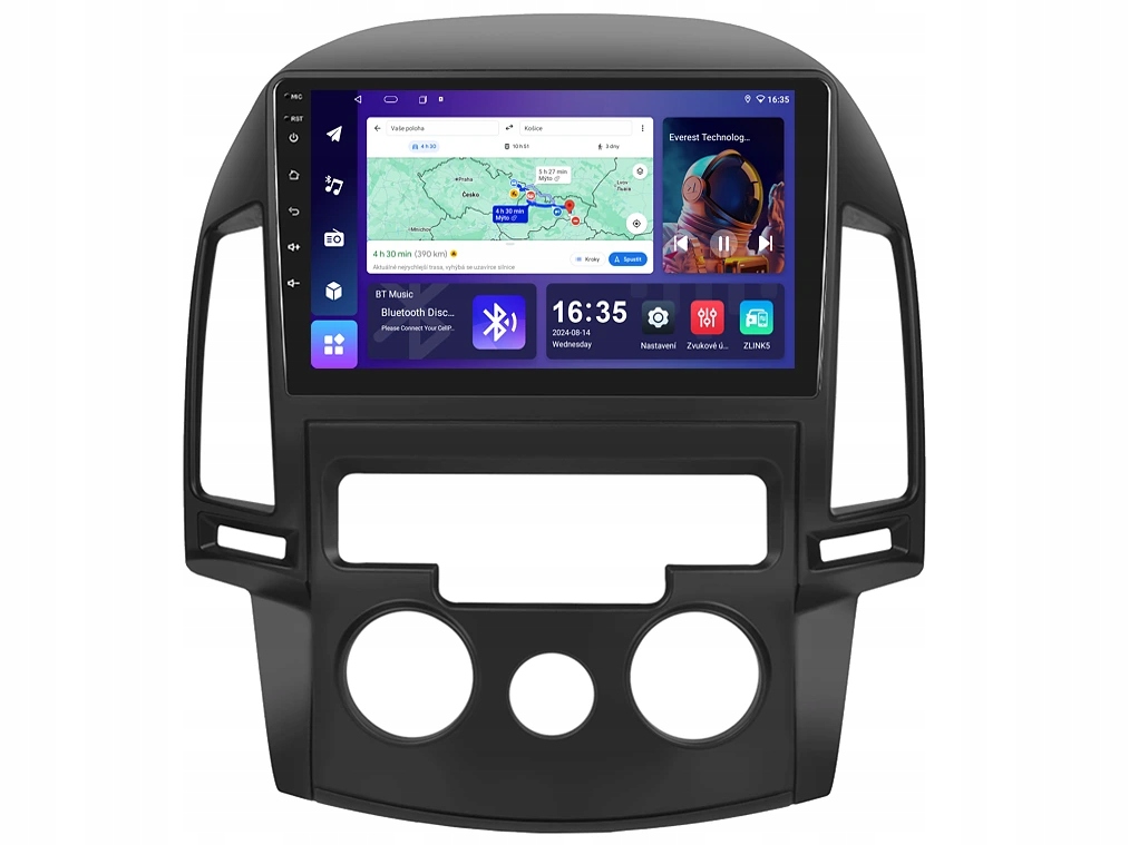 Isudar 2DIN autorádio T68B-IEV44 Android, Hyundai i30 s man. klimatizací