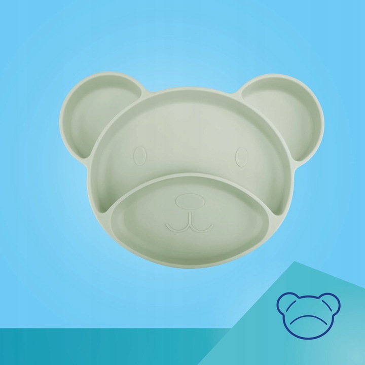 CANPOL SILIKONOWY TALERZYK TRÓJDZIELNY PRZYSSAWKA Kolor wielokolorowy